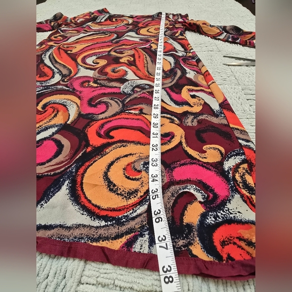 Maeve Anthropologie Flavia Swirl Print Shift Dress Size SmallAbstract Re… - Picture 10 of 10